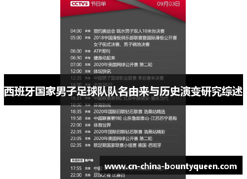 西班牙国家男子足球队队名由来与历史演变研究综述 西班牙国家男子足球队队名由来与历史演变研究综述